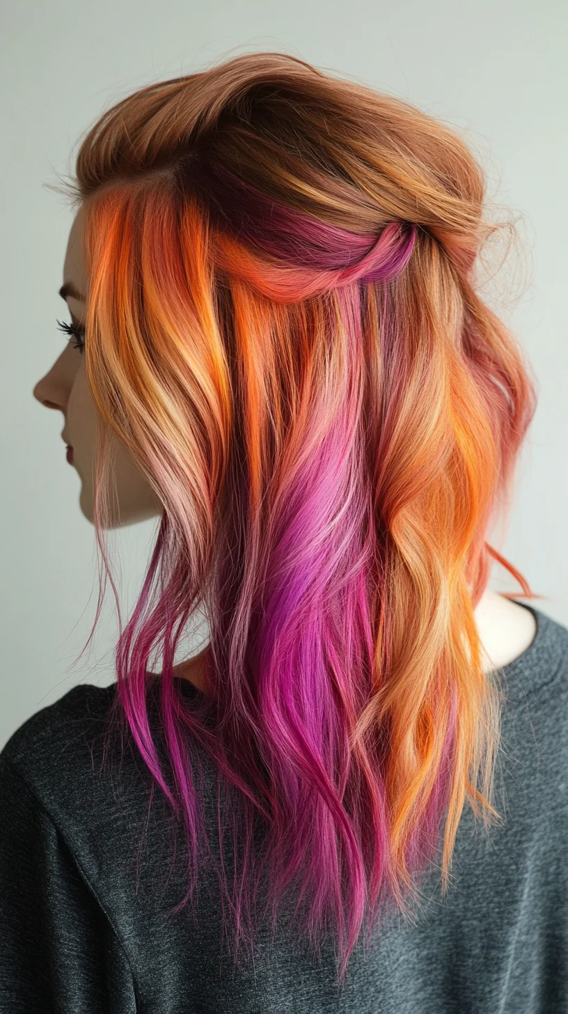Vibrant Sunset Waves: A Bold Statement in Color and Style