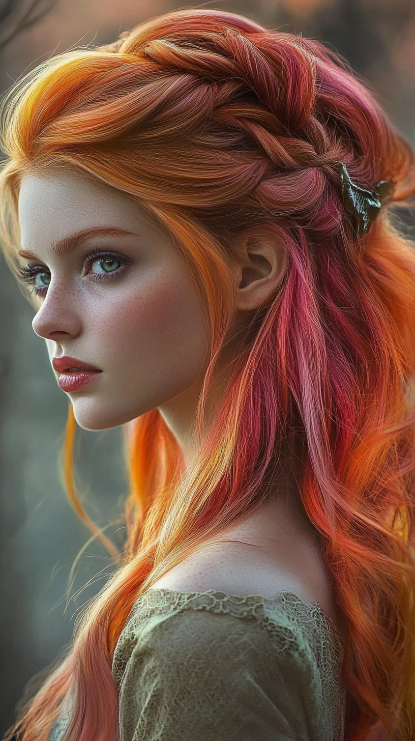 Vibrant Sunset Waves: A Stunning Blend of Color and Texture