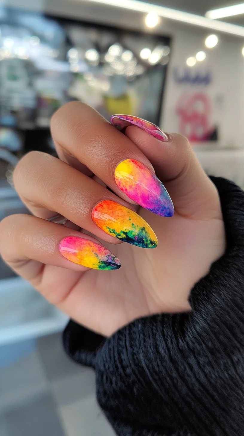 Vibrant Watercolor Nails: A Bold Statement for Any Occasion