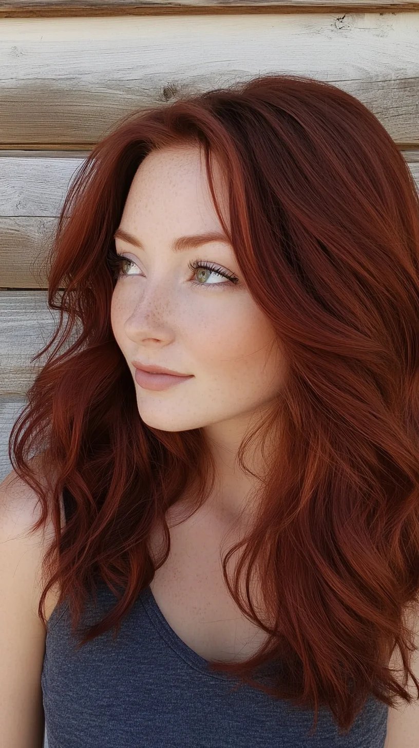 Voluminous Copper Waves: Effortless Glamour for Every Occasion