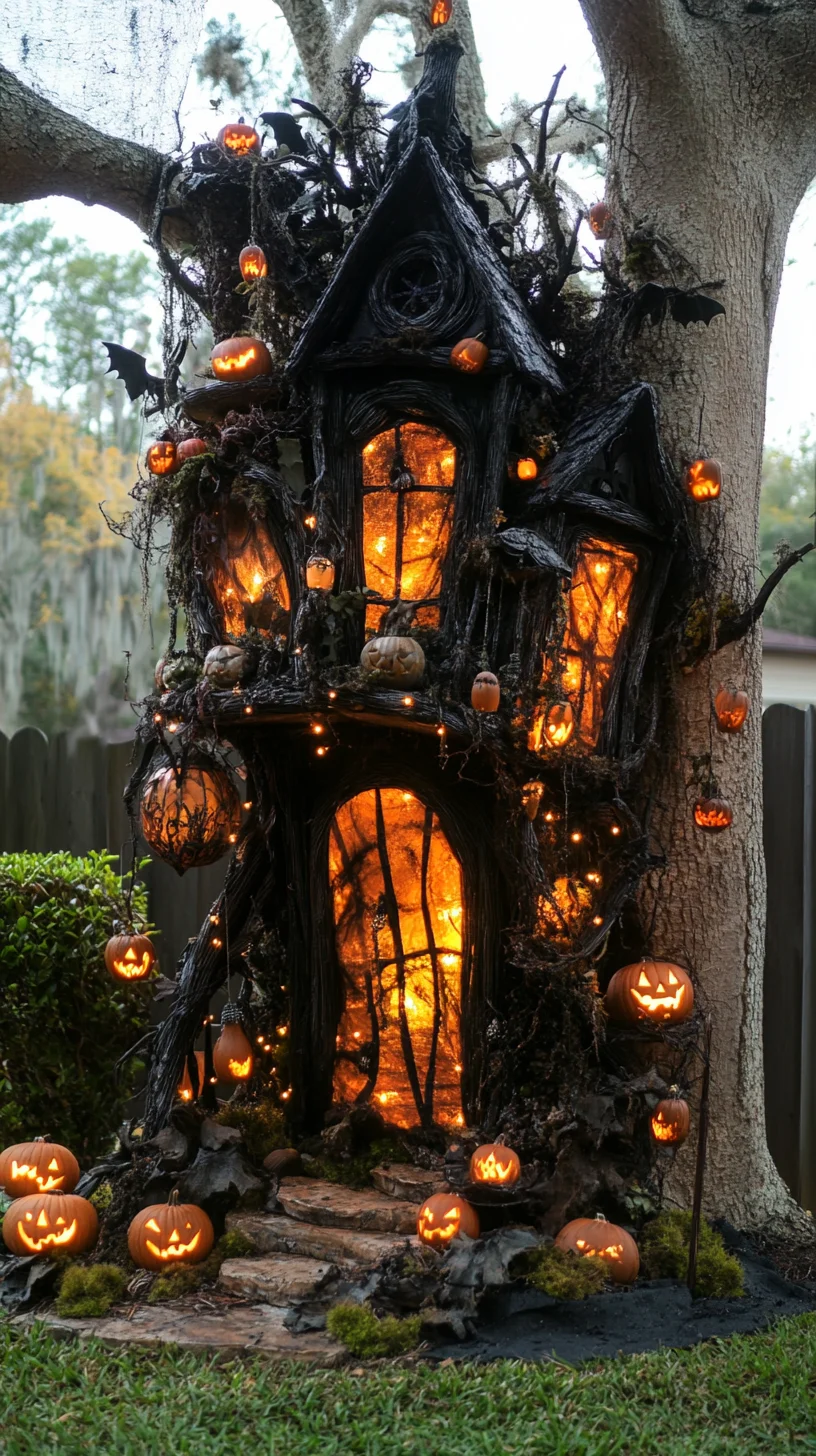 Whimsical Halloween Charm: Create a Spooktacular Haunted House Vibe
